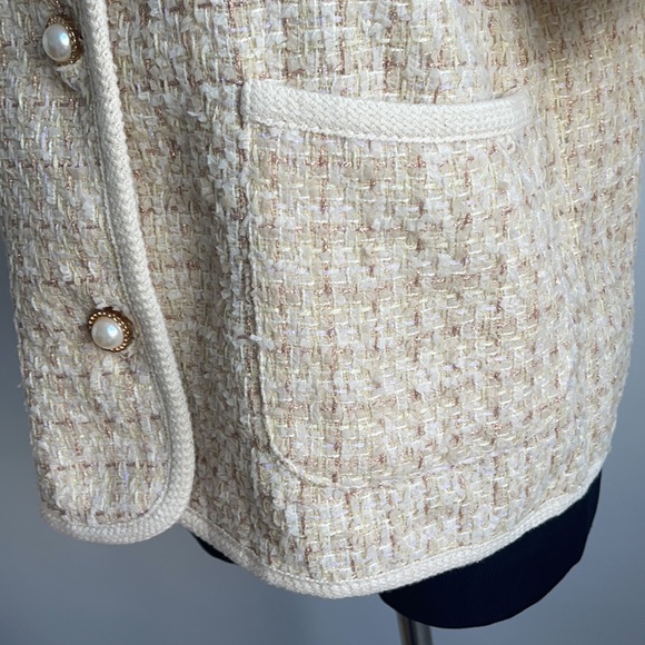 MO NI Tweed jacket half sleeves size medium - Picture 5 of 8